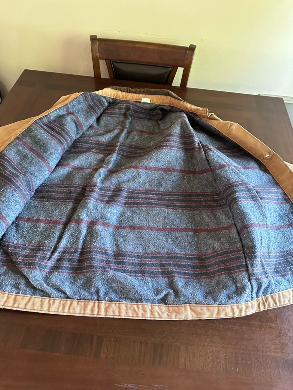 Vintage Big Ben Work Jacket Brown Duck Canvas Blanket Lined 40 - Picture 10 of 10